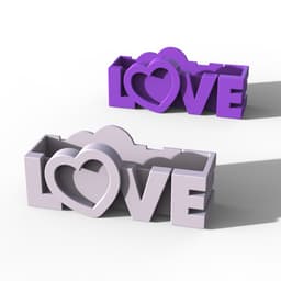Love Frame Planter, Heart Shape Frame, for Valentine Photo Planter, Heart-Shaped Picture Holder 3d model