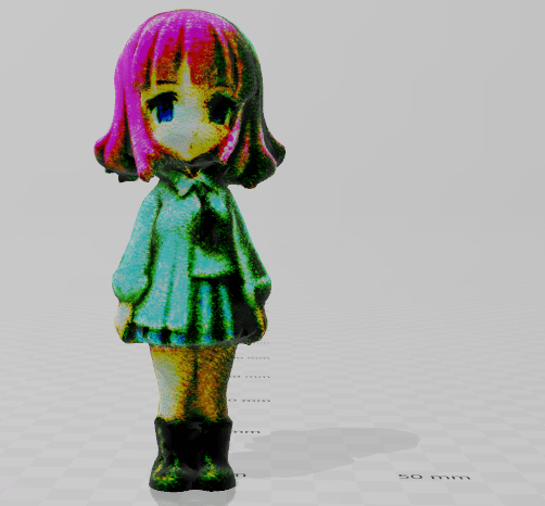 Girl with Pink Hair 3d 3d model