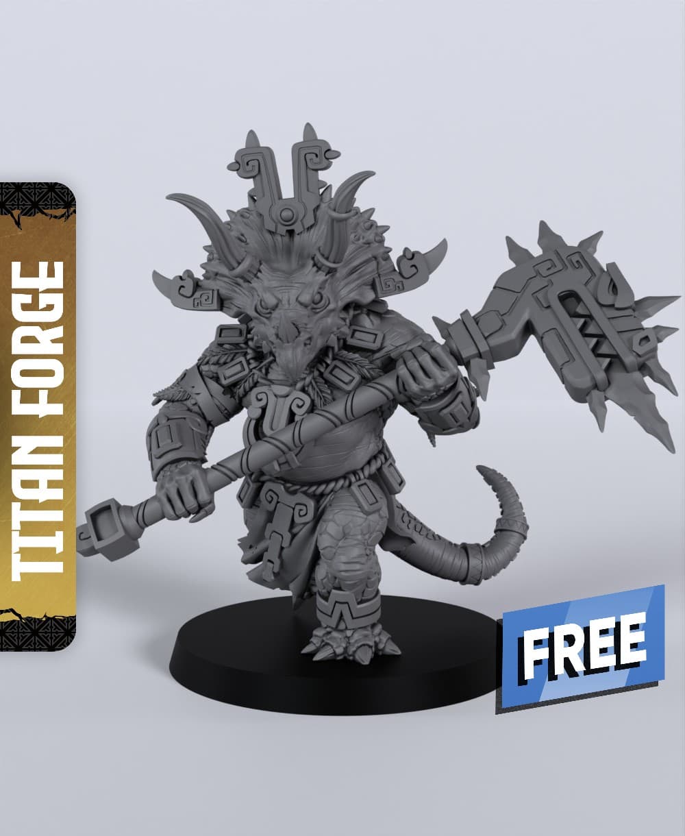 Heavy Guard - With Free Dragon - 5e DnD Inspired for RPG and Wargamers 3d model