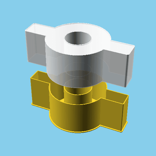 Circle With a Bar, nestable box (v1) 3d model