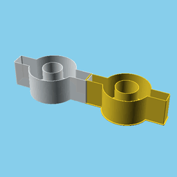 Circle With a Bar, nestable box (v1) 3d model