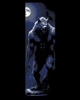 The moonlight betrays the werewolf's location - Set of bookmarks 3d model