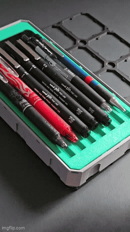 Pens holder tray - Multibin top 3d model