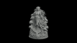 Aphrodite Seafoam Grace Idol STL - Printable Olympian Beauty Goddess Statue 3d model