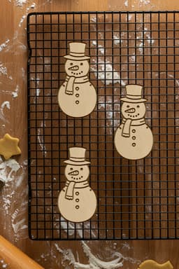 Snowman Cookie Cutter, Biscuit Cutter 3d model