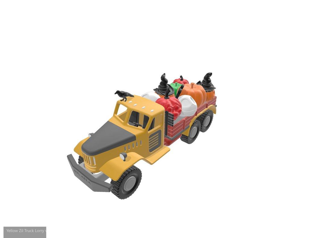 Halloween Load For Zil Old School Dump Truck 3d model