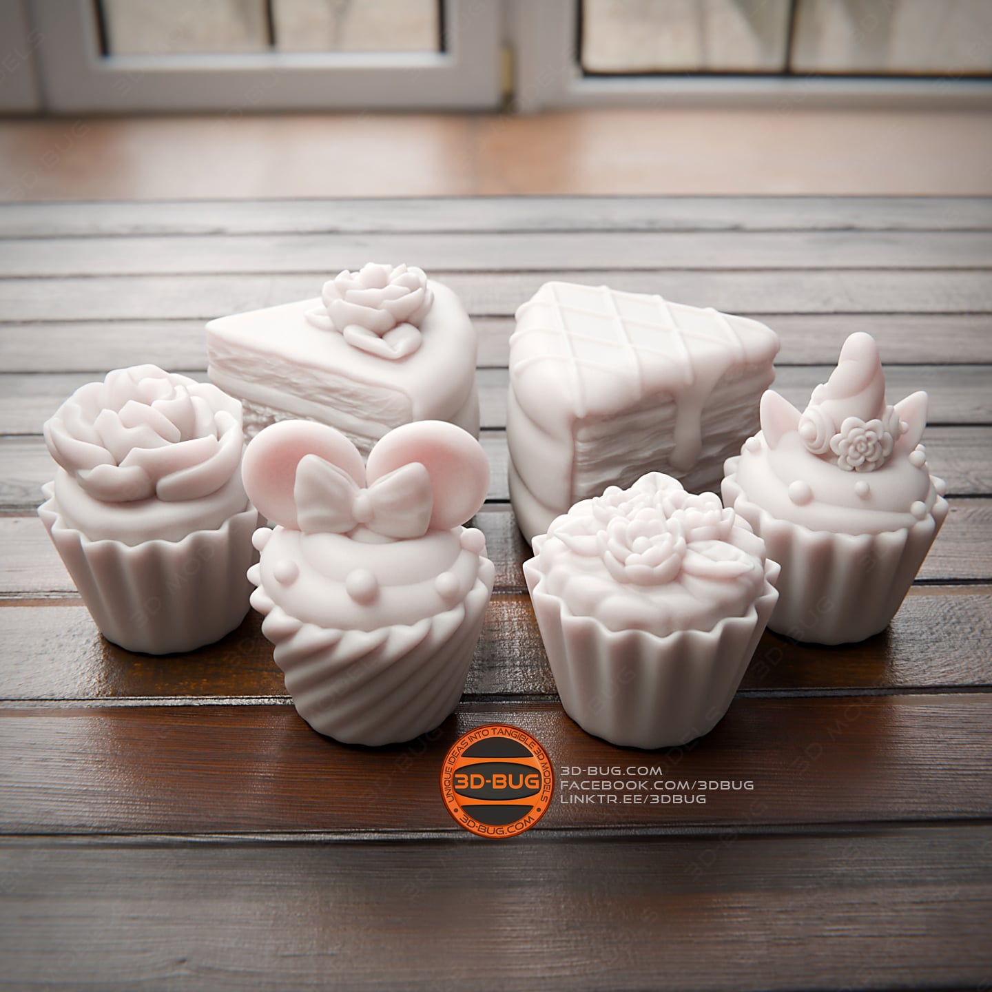 Sweet Tooth Collection: 6 High-Detail Miniature Desserts 3d model