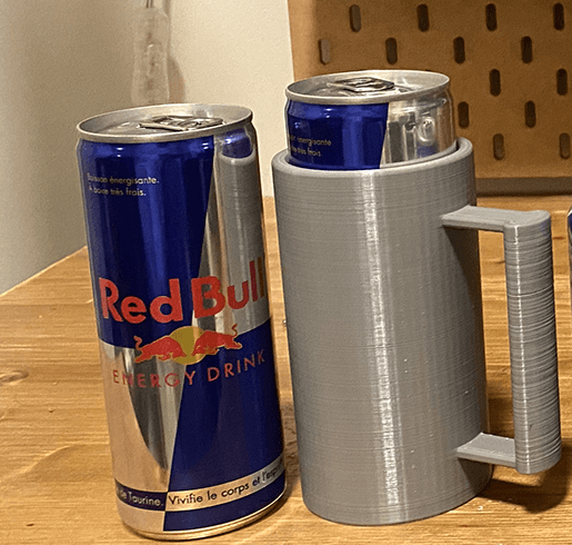 can holder 25cl ( red bull can compatible ) 3d model