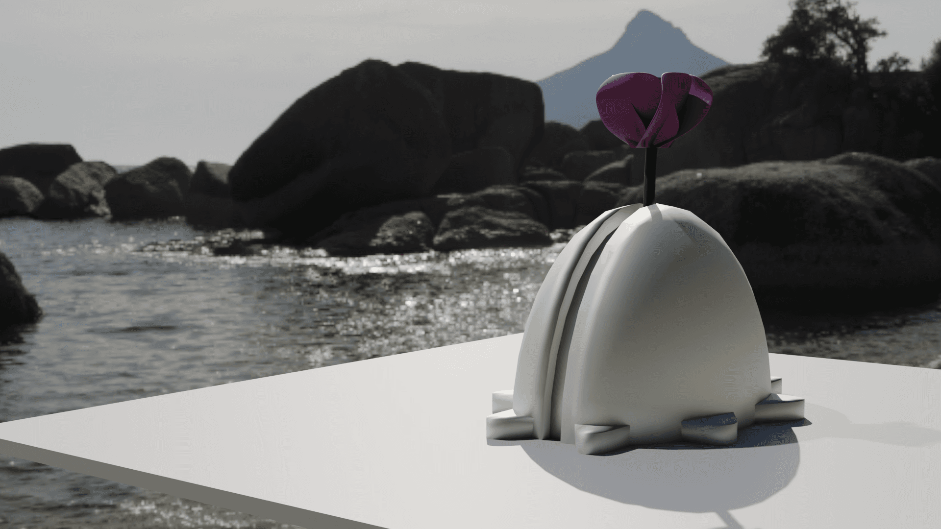The Rising Clam symbol of Strength and Stillness 3d model