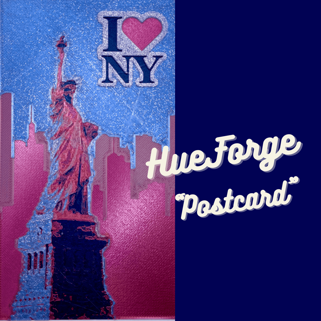 New York HueForge Postcard  3d model