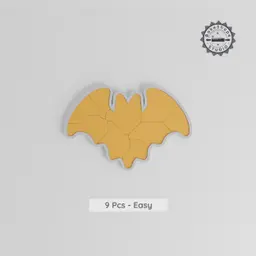 Montessori Bat Puzzle, 3-Level Learning Tray, Easy to Hard, 170mm, Night Creature Design for 3D Printing PRODUCT_8088 3d model