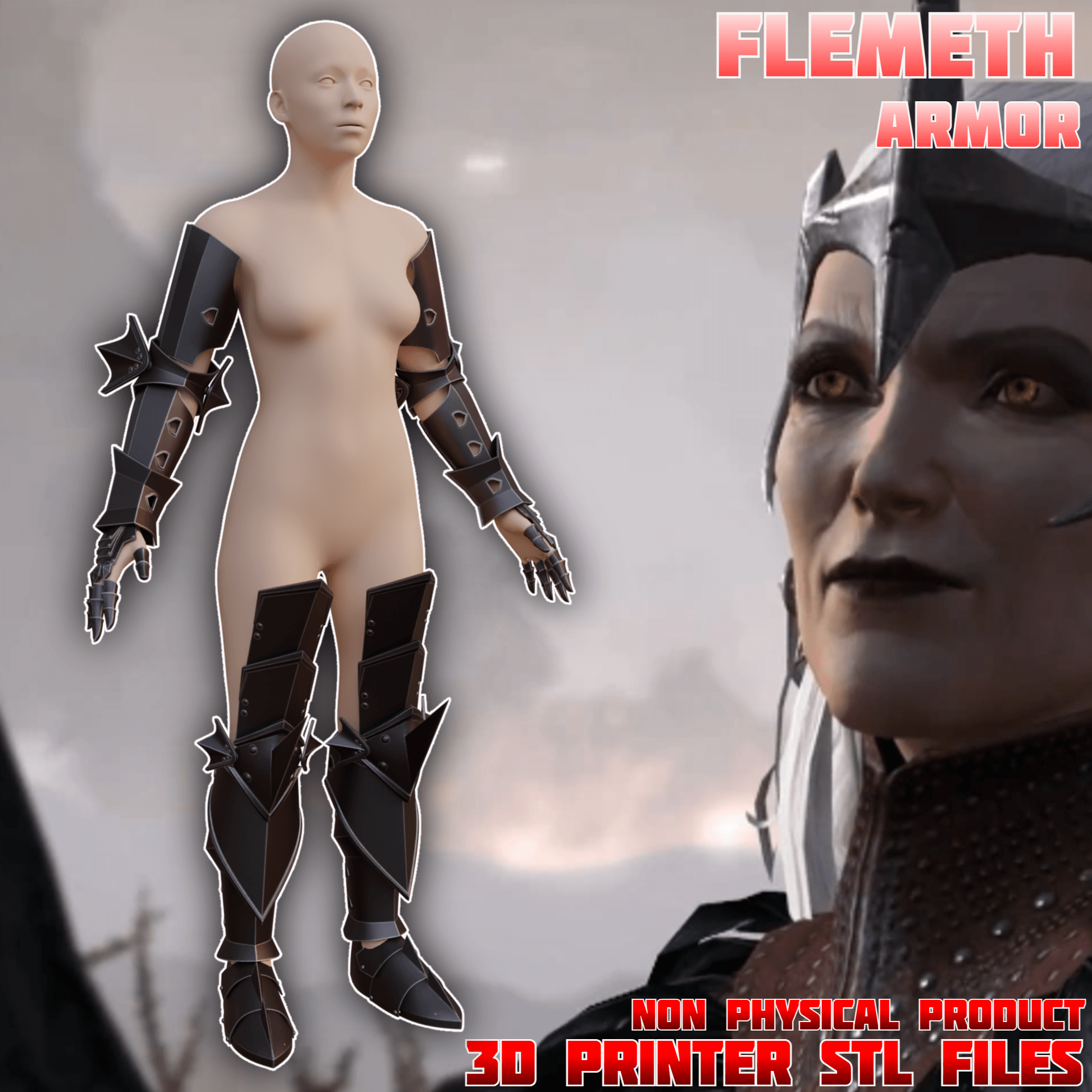 Fantasy Flemeth Armor Dragon Age 3d model
