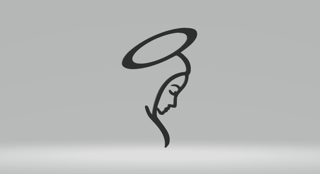 Our Lady 2D Art.stl 3d model
