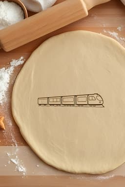 Train Cookie Cutter, Biscuit Cutter 3d model