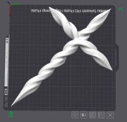 The Holy Spiral Wall Art - Stylized Cross Decoration 3d model