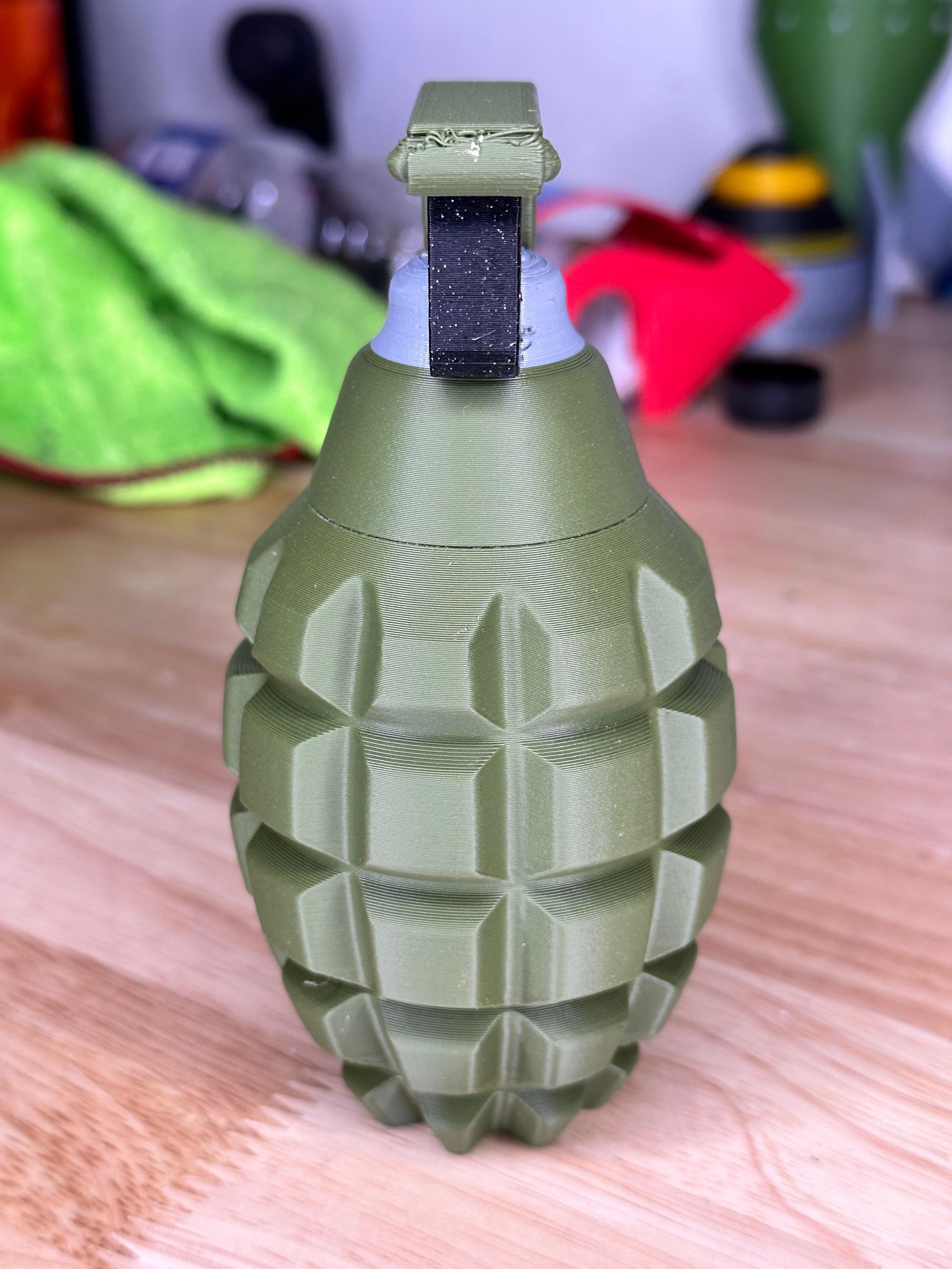 Realistic Hand Grenade Stash Container 3d model