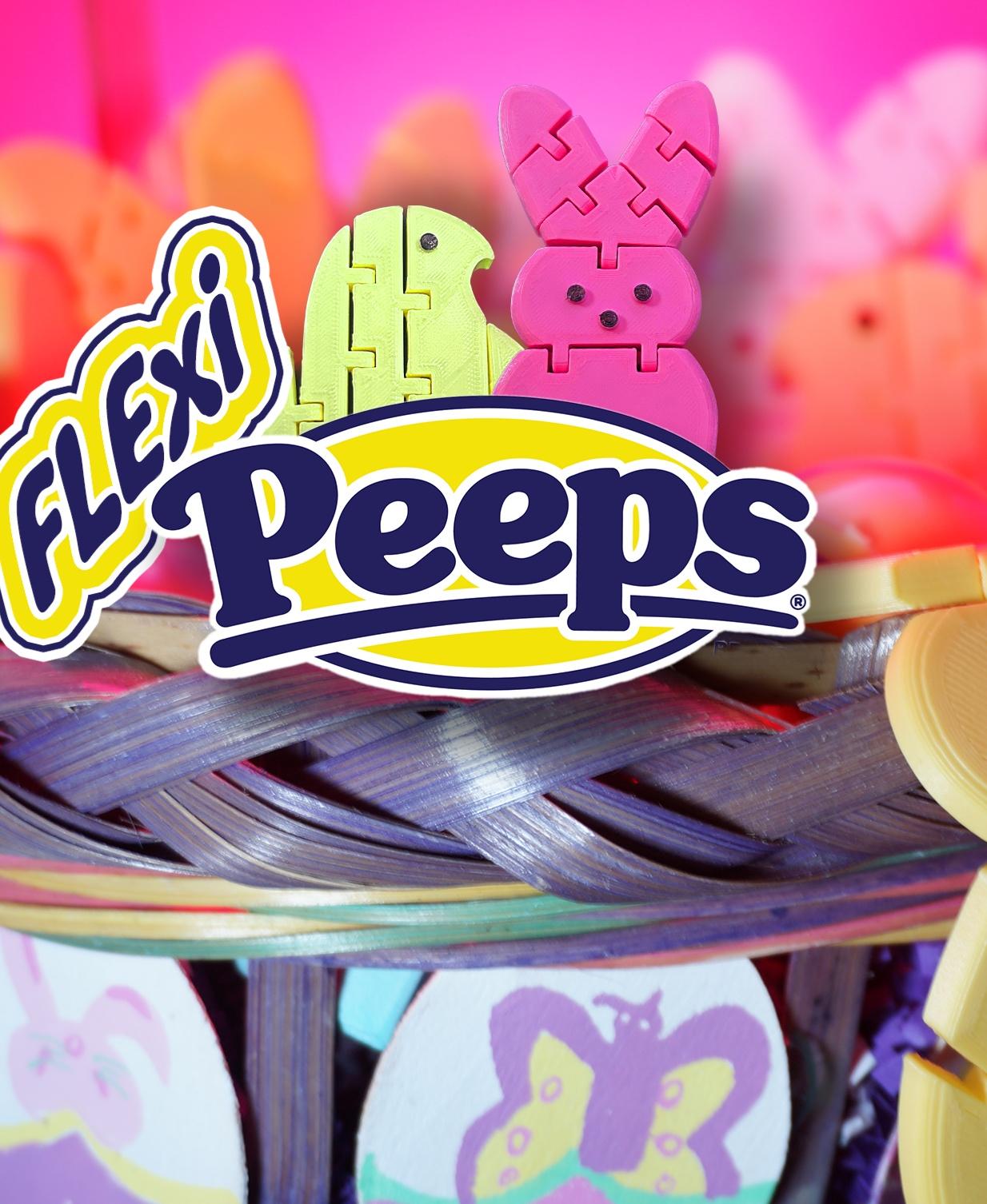 Easter Peeps - Articulated Peep Bunny and Chick 3d model