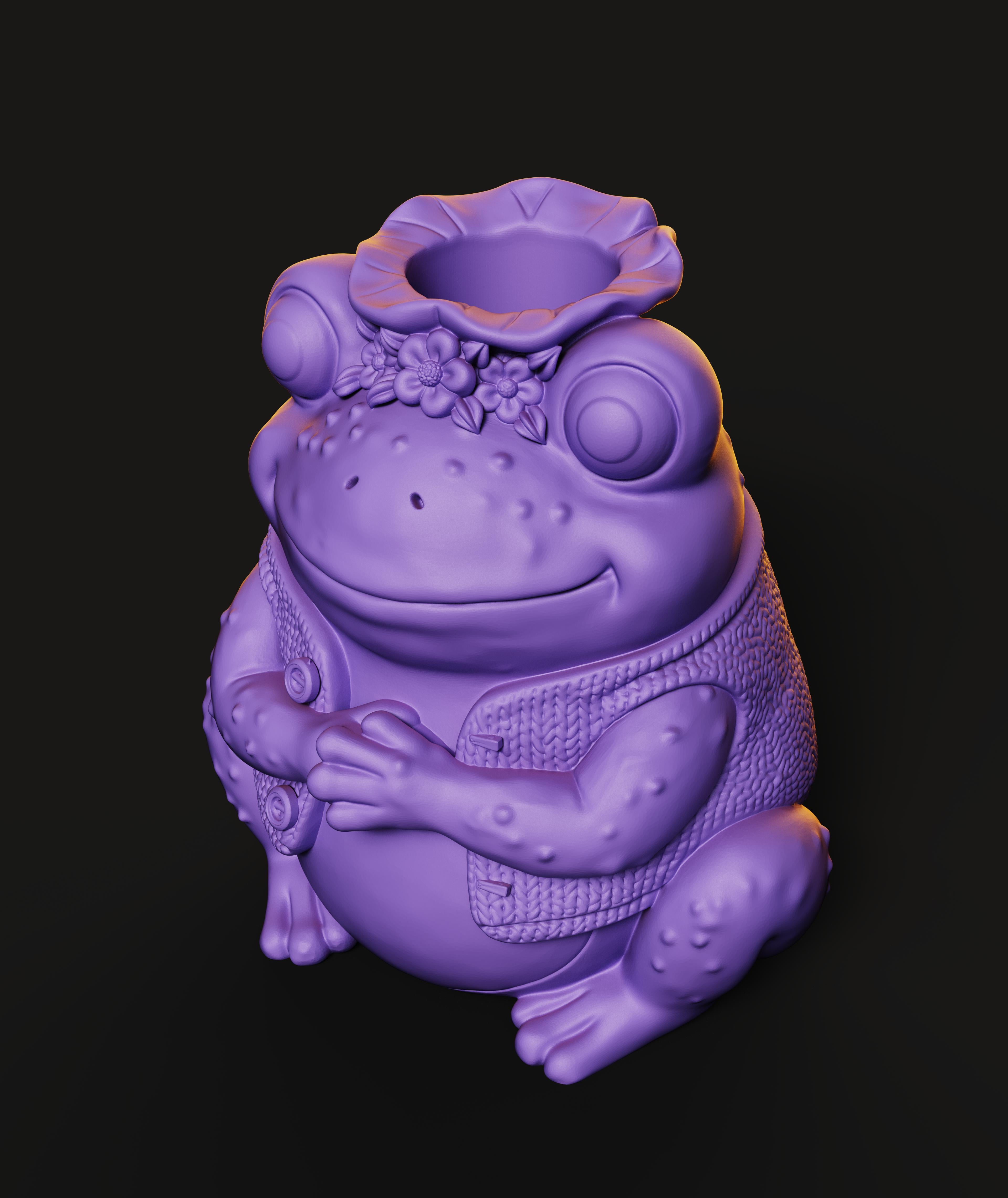 Frog Candle Holder STL | Home Decor 3D Print | Functional 3d model
