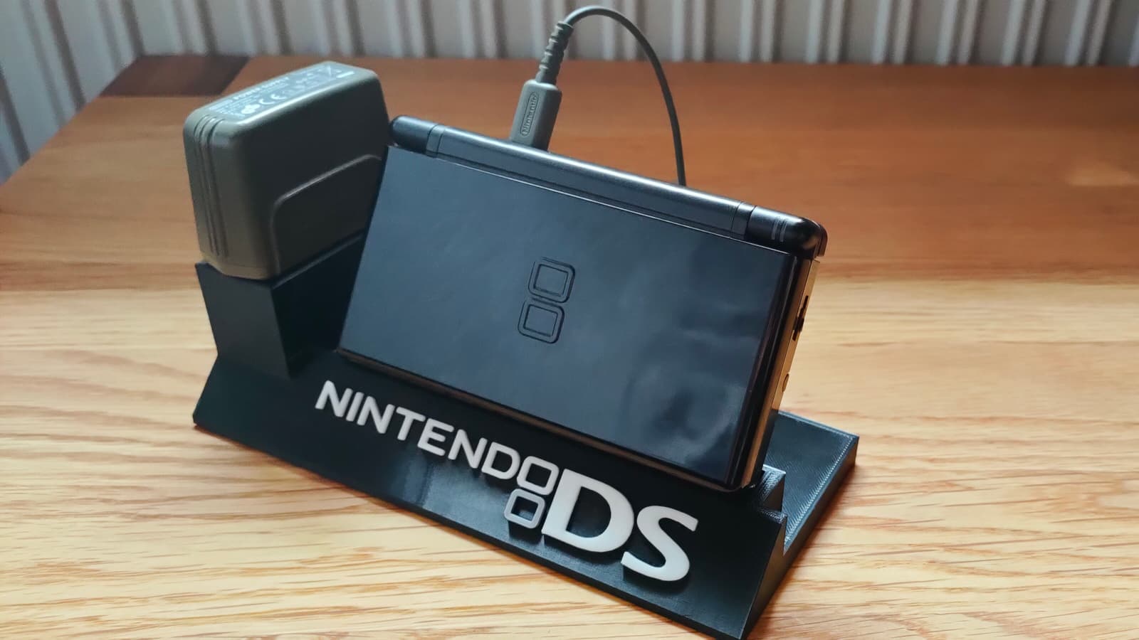 Nintendo DS Stand with logo and card holder 3d model