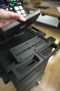 Audio / Video Filming Cart - Blackmagic Atem Mini Pro Mounting Adapter 3d model
