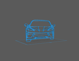 Chevrolet - Corvette C8 Wall Art 3d model