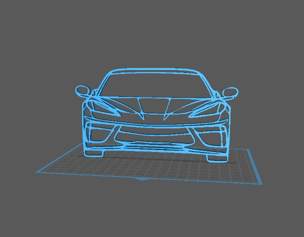 Chevrolet - Corvette C8 Wall Art 3d model