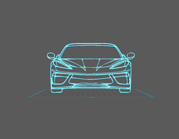 Chevrolet - Corvette C8 Wall Art 3d model