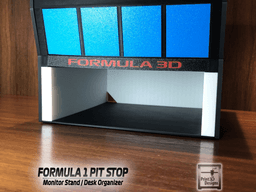 Formula 1 Pit Stop Monitor Stand / Desk Organizer 3d model