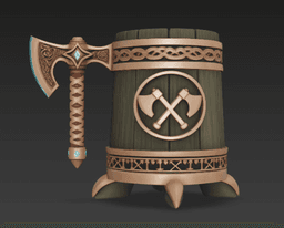 VIKING AXE CAN HOLDER – DECORATIVE 3D MODEL (STL FILE) 3d model