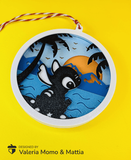 Stitch Diorama Christmas Tree Ball, from Lilo & Stitch Movie 3d model