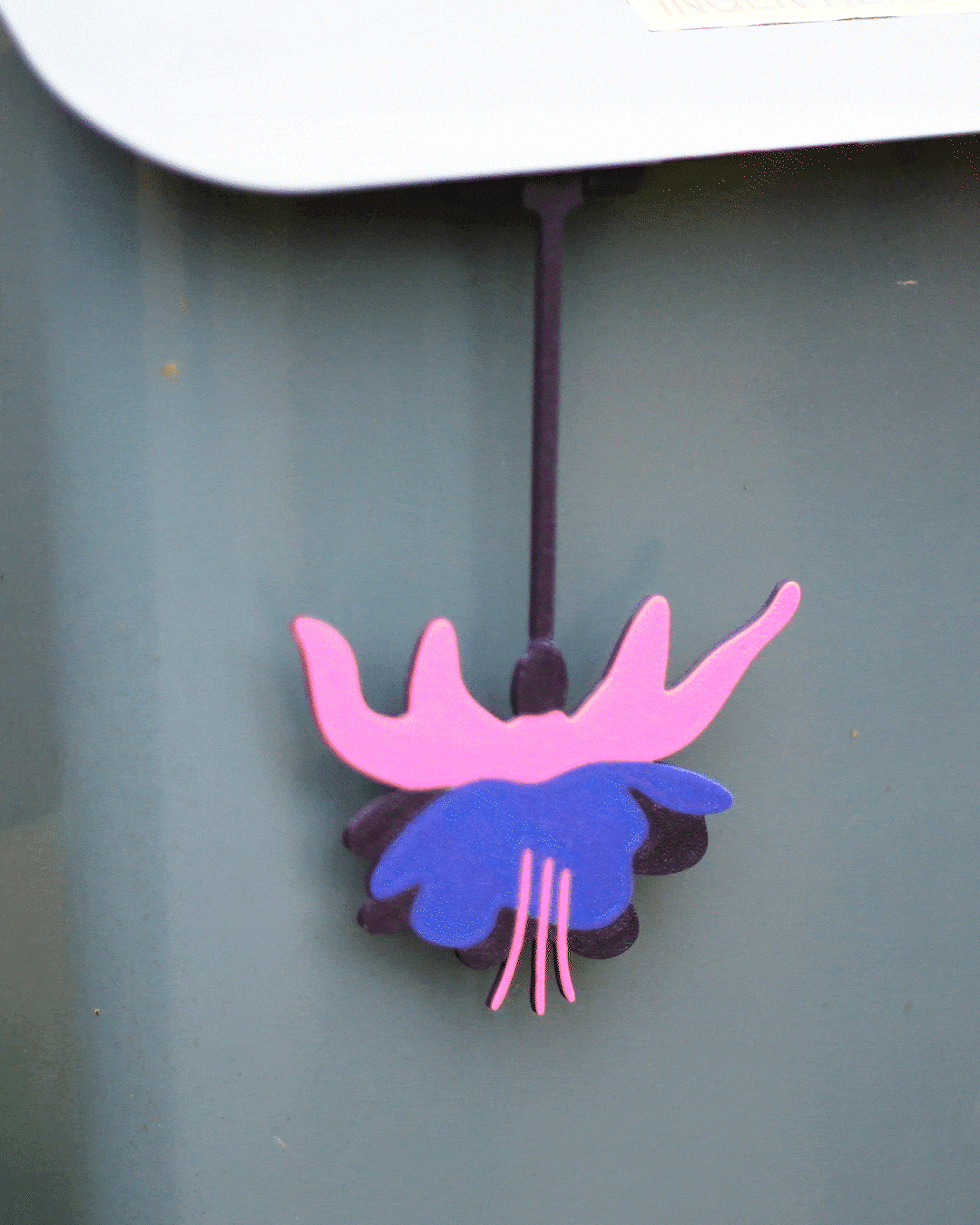 Mailbox Indicator Flap // Fuschia Flower 3d model