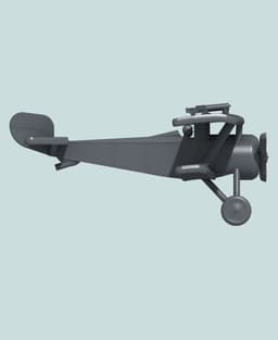 1:144 Nieuport 17 (Foster-mounted Lewis) 3d model
