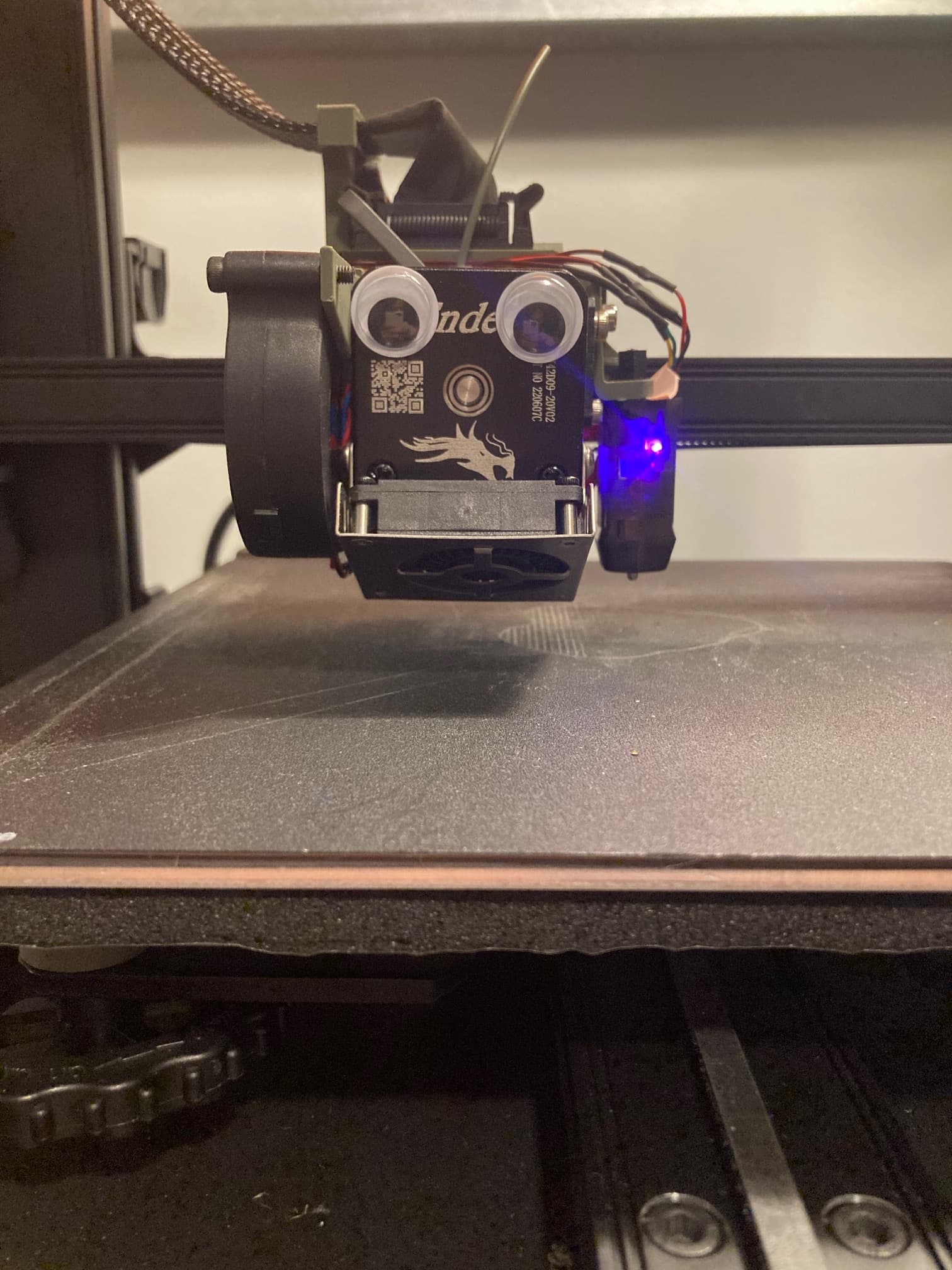 Ender 3 S1 5015 fan mount with right side inline cr-touch 3d model