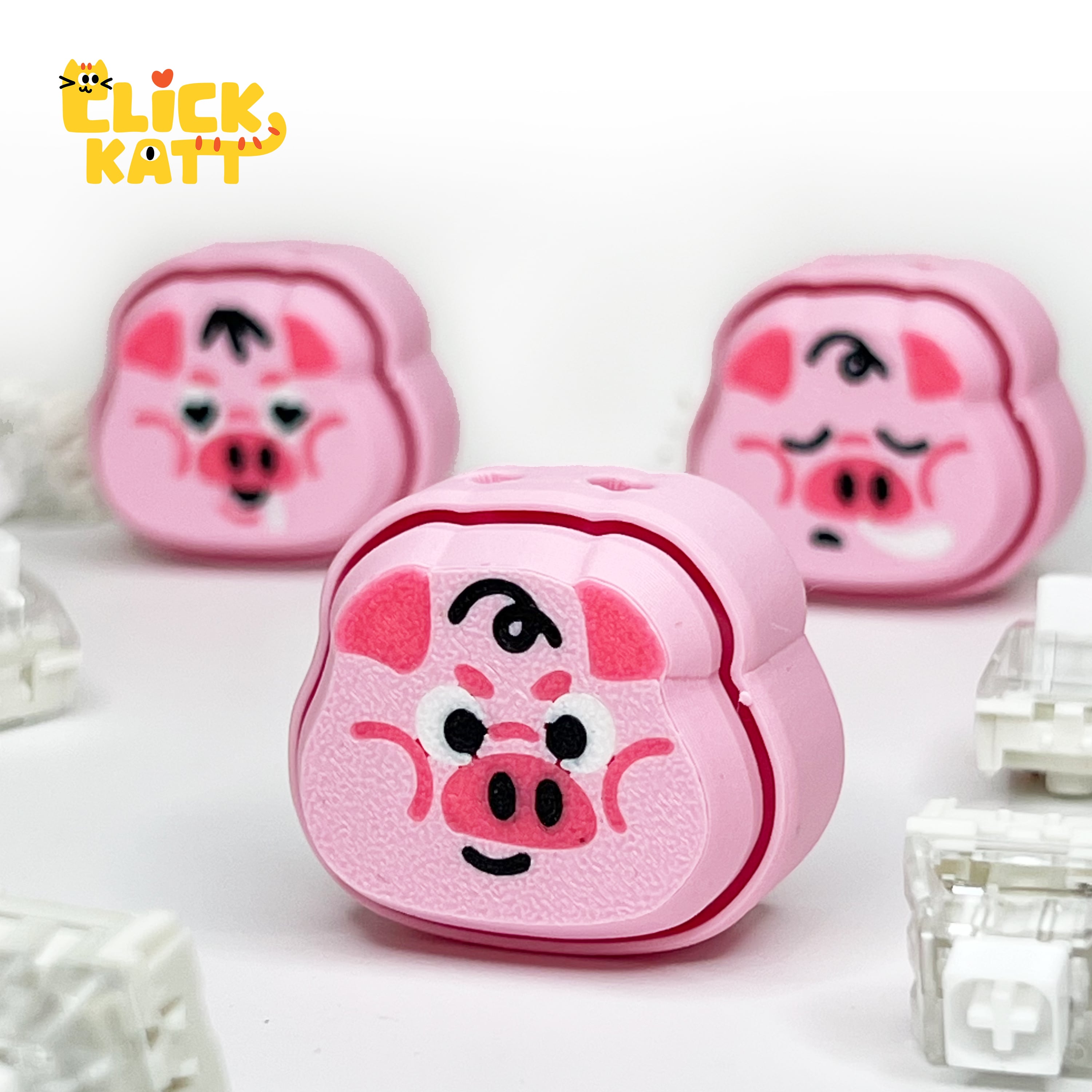 Piggy- Clicker Fidget Toy Keychain 3d model