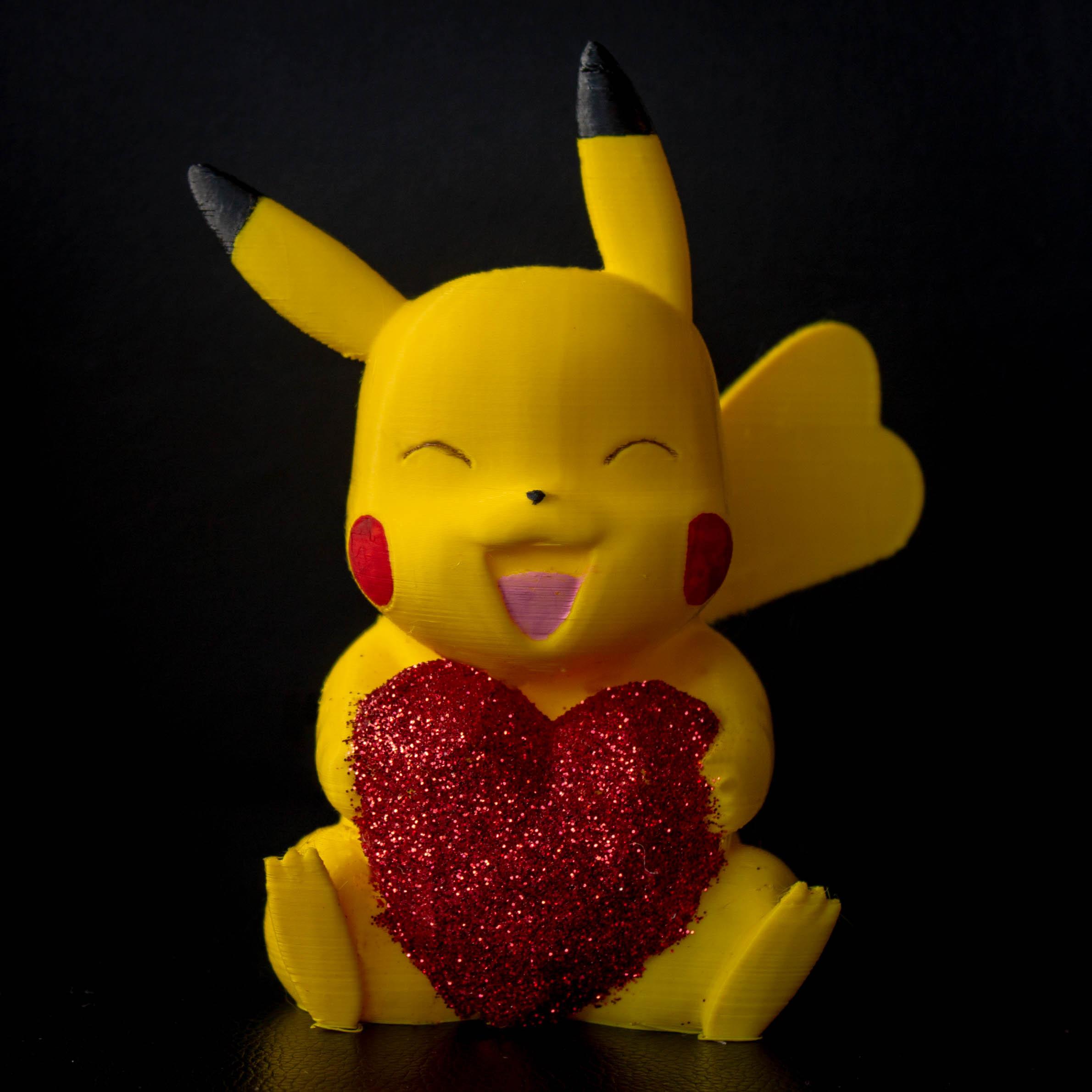 Pikachu(Pokémon) - it's the month of ♥️
🧵 esun 3d filament 
🖨️ Creality ender 3 pro w/ capricorn tube
💾 Patrickart.hk @Thangs3D 
🧩 assist: shylene - 3d model
