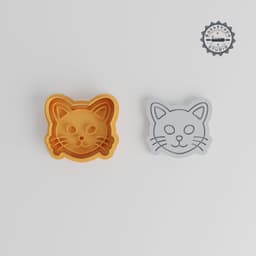 Cat Shape Cutter & Stamp Collection, Perfect for Cookies & Fondant, Multiple Sizes, Animal Theme, Scary & Spooky Design PRODUCT_3411 3d model