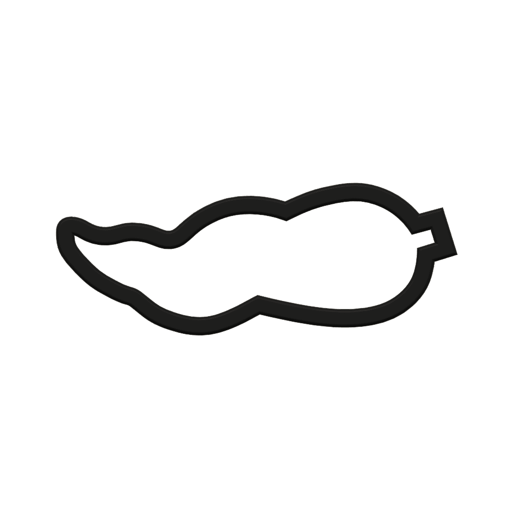 Chili Pepper Cookie Cutter STL File - 4 inches 3d model