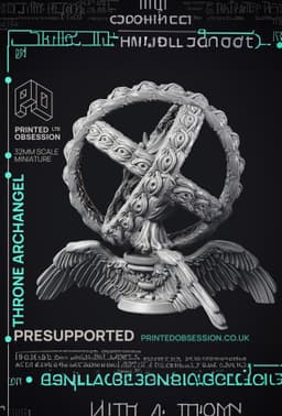 Throne - Archangel - PRESUPPORTED - Heaven hath no Fury - 32mm scale 3d model