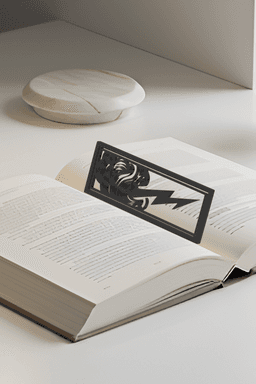 Cloud, Lightning Bookmark, Gift Idea 3d model
