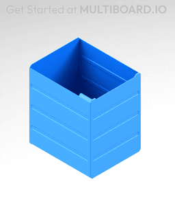 3x4x3.5 LU - MultiBin Simple Drawer 3d model
