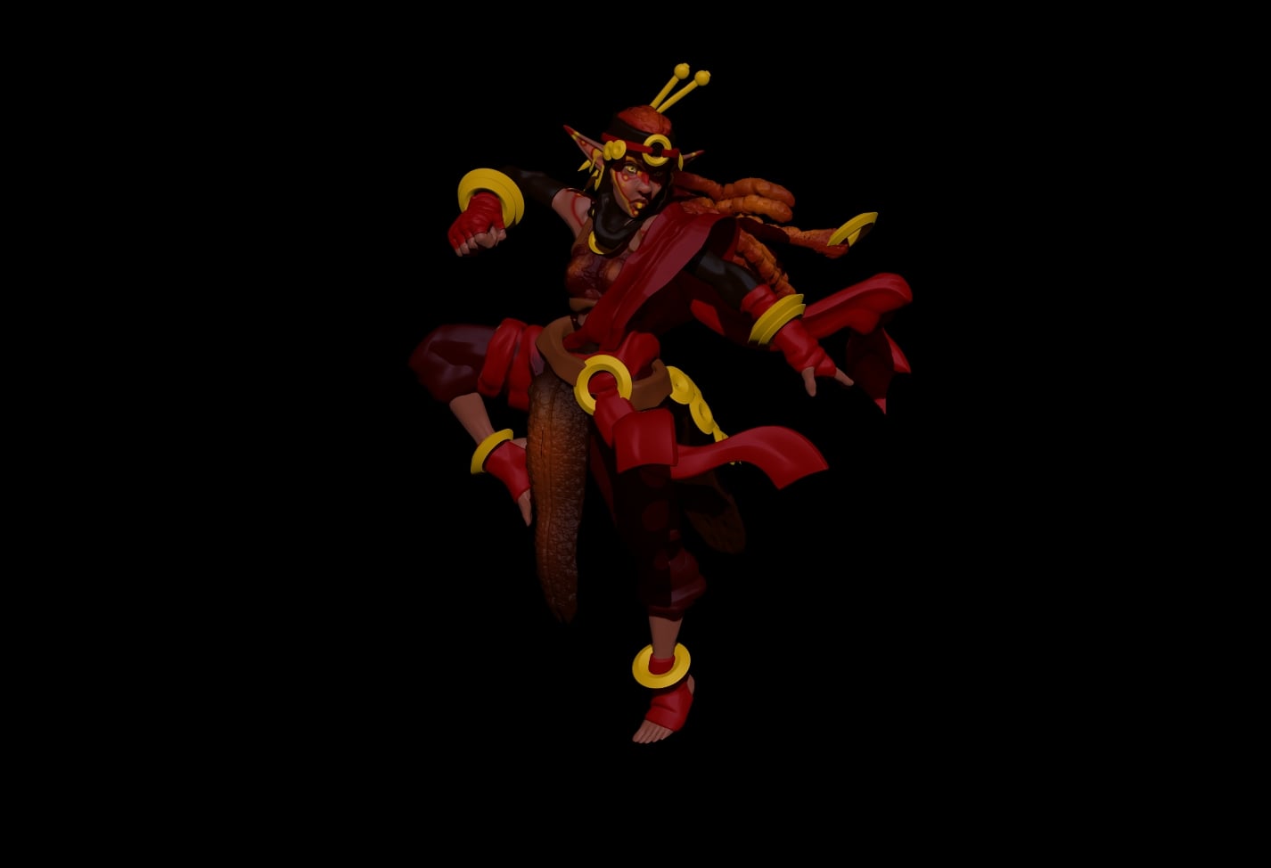 Shadari_Strongbow-Elf-Monk 3d model