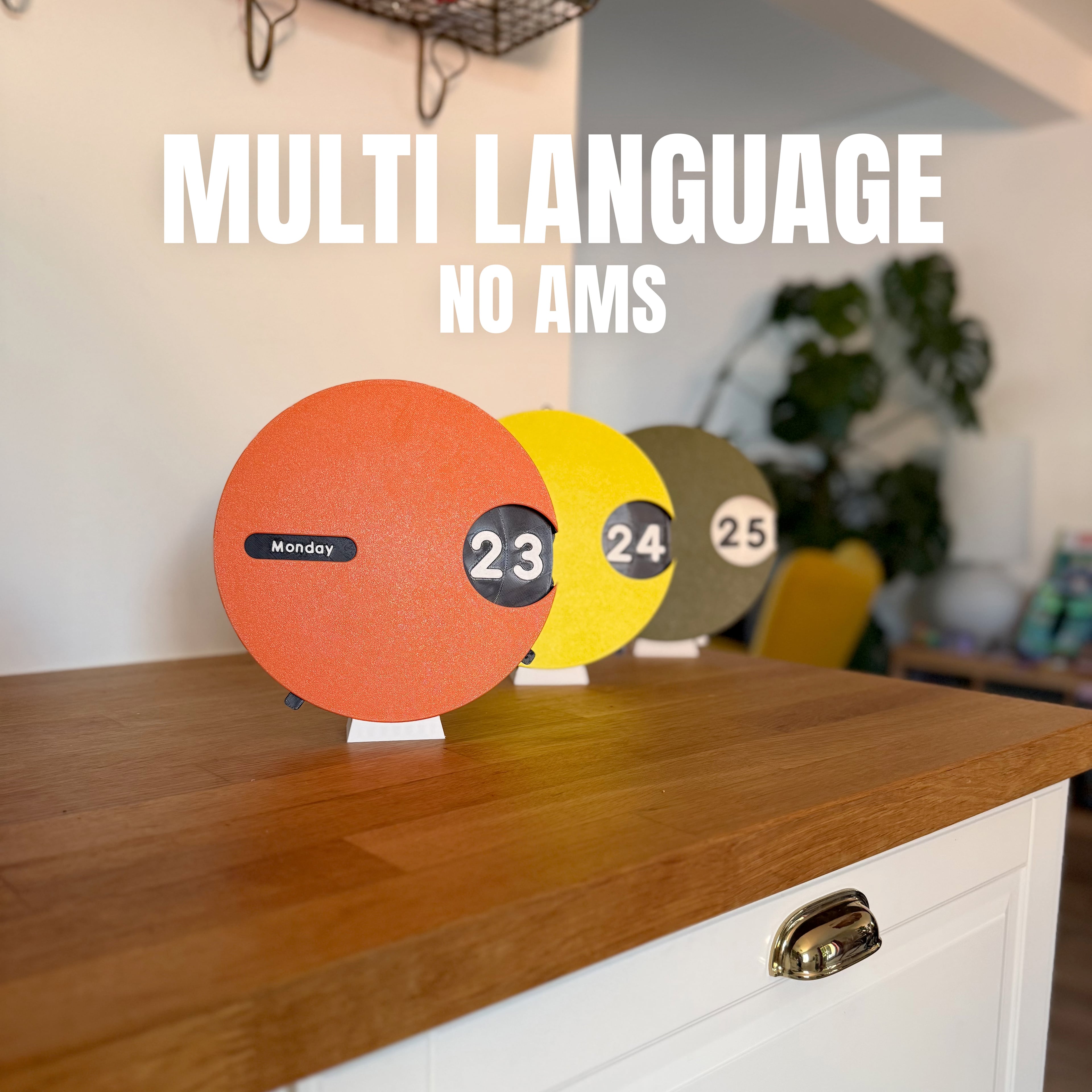 Retro-Futuristic Space Age Calendar (Multilingual) 3d model