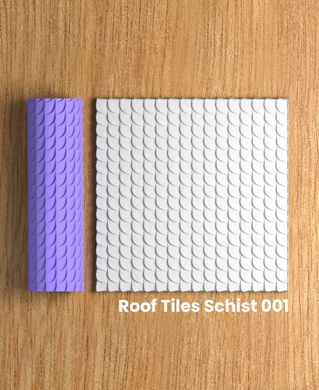 Collection Eucalyptus | Roof Tiles Schist 001 | Polymer Clay Seamless Texture Roller 3d model