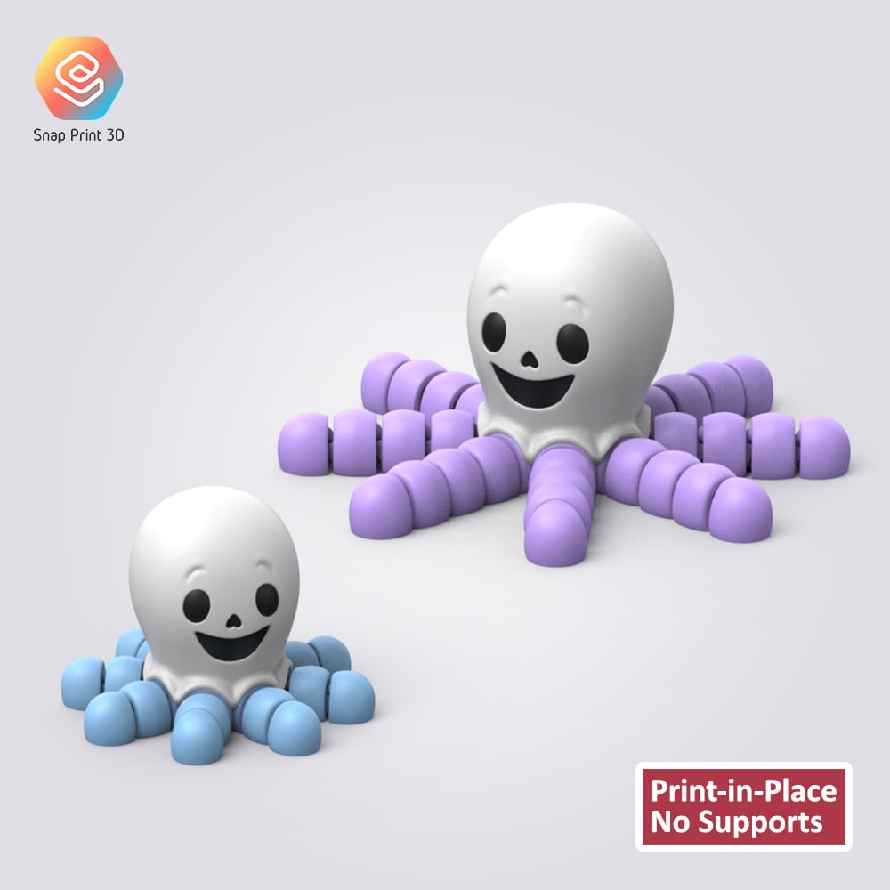 Halloween Ghost Octopus 3d model