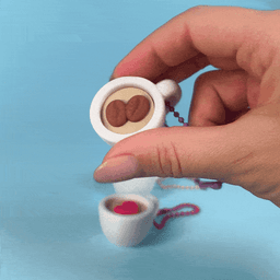 Coffee Cup Keychain & Charms (print-in-parts) 3d model