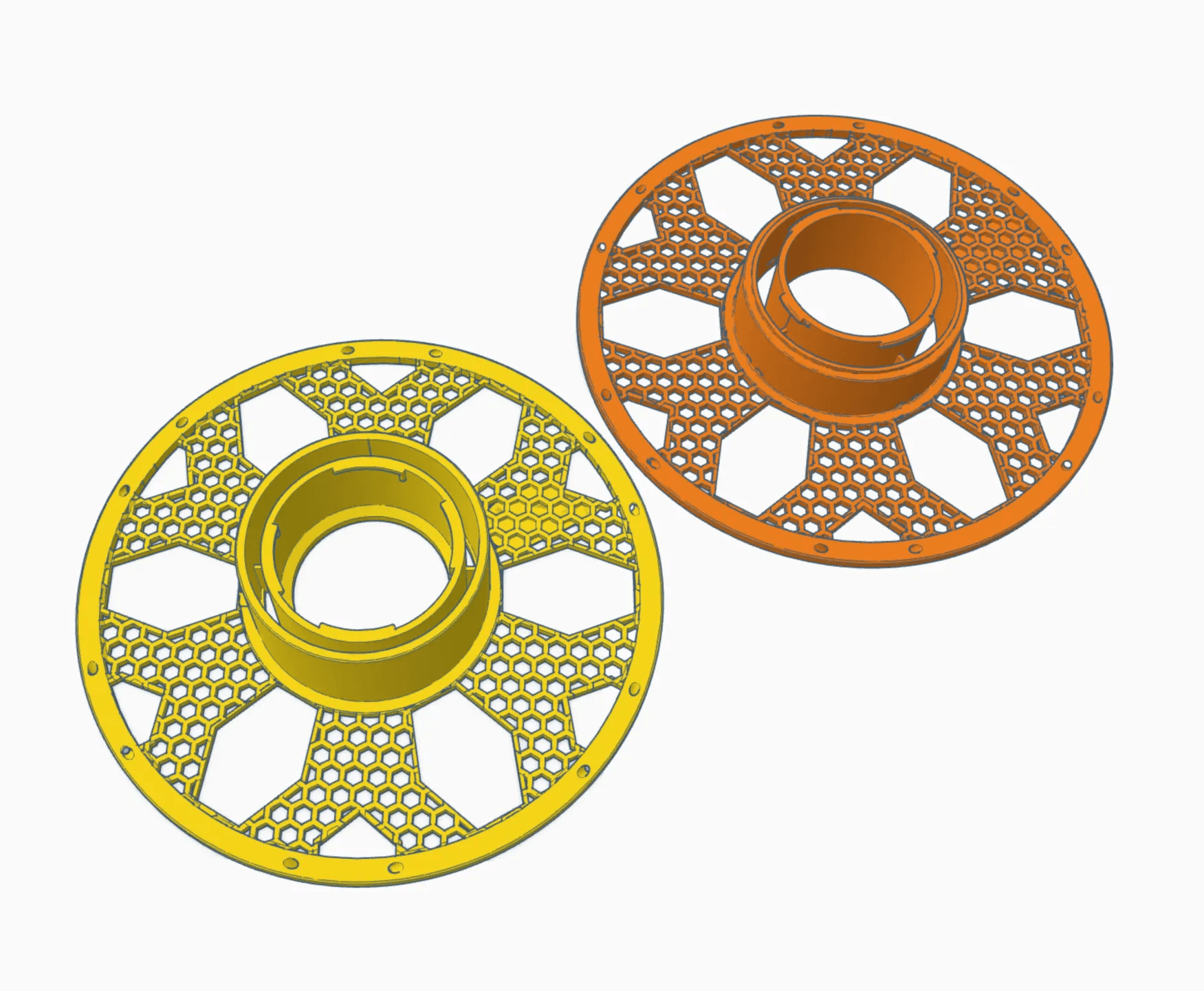 Bambu Lab Filament Spool - Hex Snowflake 3d model