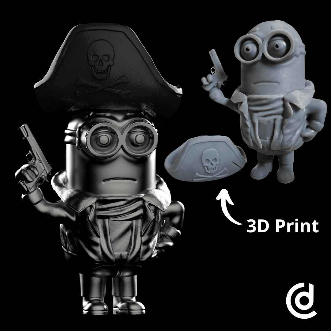 Minion with Pirates Cap  3d model
