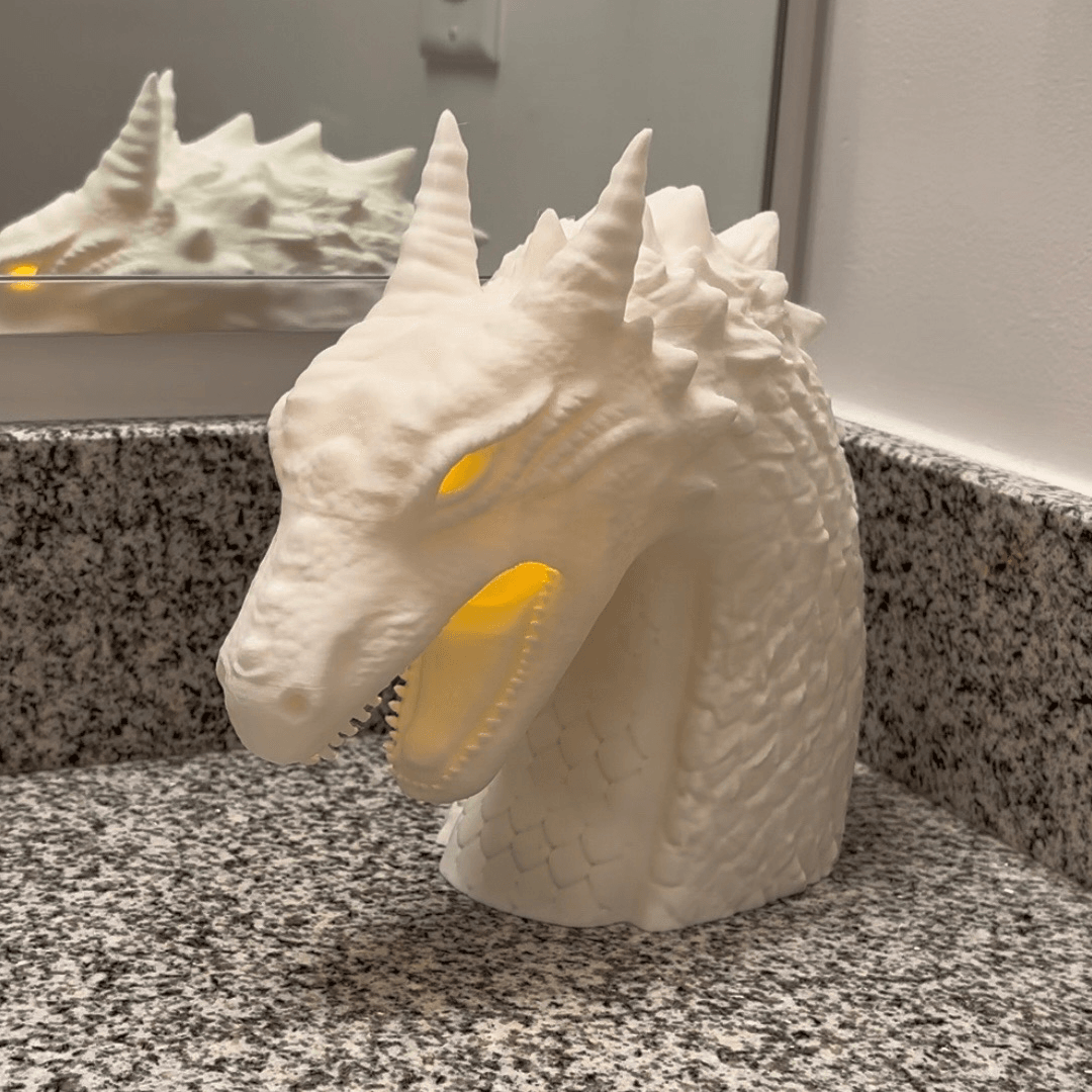 Ember Glow Dragon Head 3d model