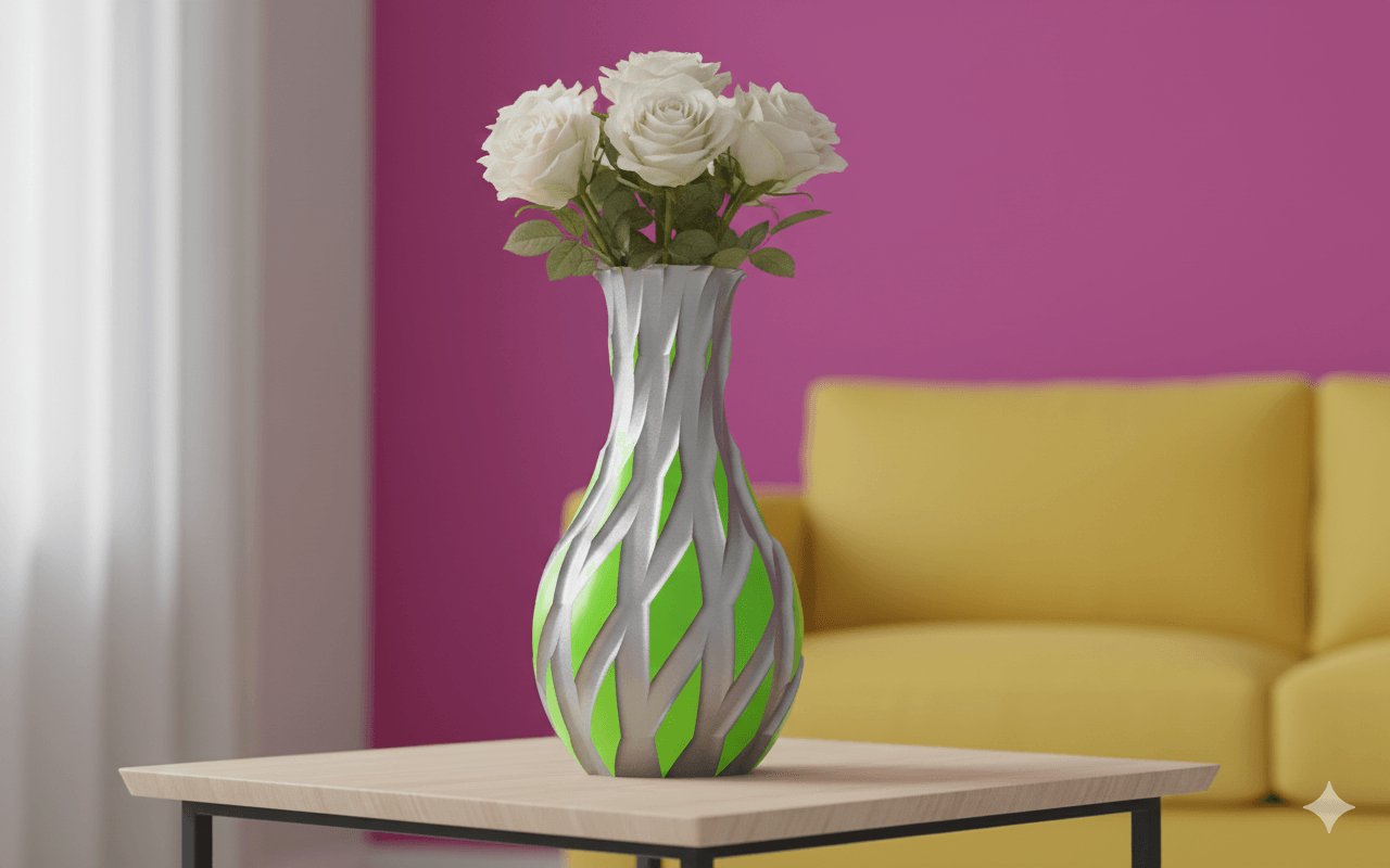 Flow Weave Vase – Organic 3D Printable Design 3d model