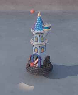 Castle Dice Tower 3d model